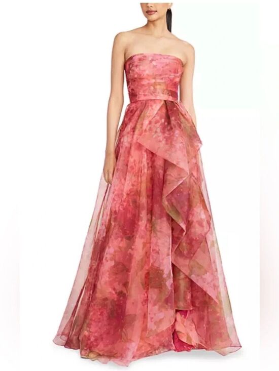 Theia Dresses & Skirts - Theia Fahreta Floral Strapless Gown Size 8 NEW with tag